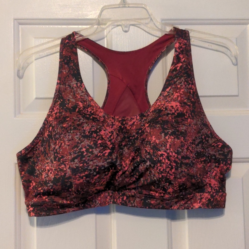 Tek Gear Red and Black Sports Bra